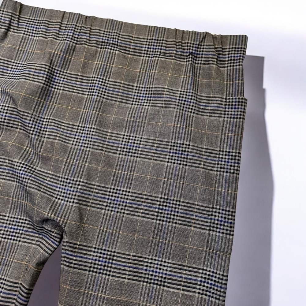 Sea New York ‘Rowan’ Track Pants in Taupe Brown Plaid Virgin Wool-Blend Size 2 - Picture 15 of 16